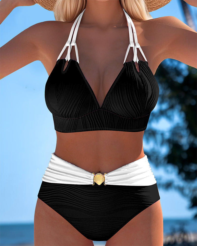 LILY | HIGH-WAISTED DOUBLE STRAP SWIMSUIT