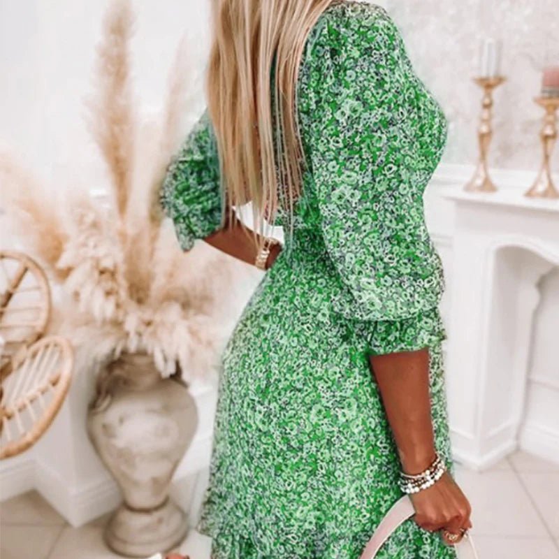 MEGAN | ELEGANT FLORAL MAXI DRESS