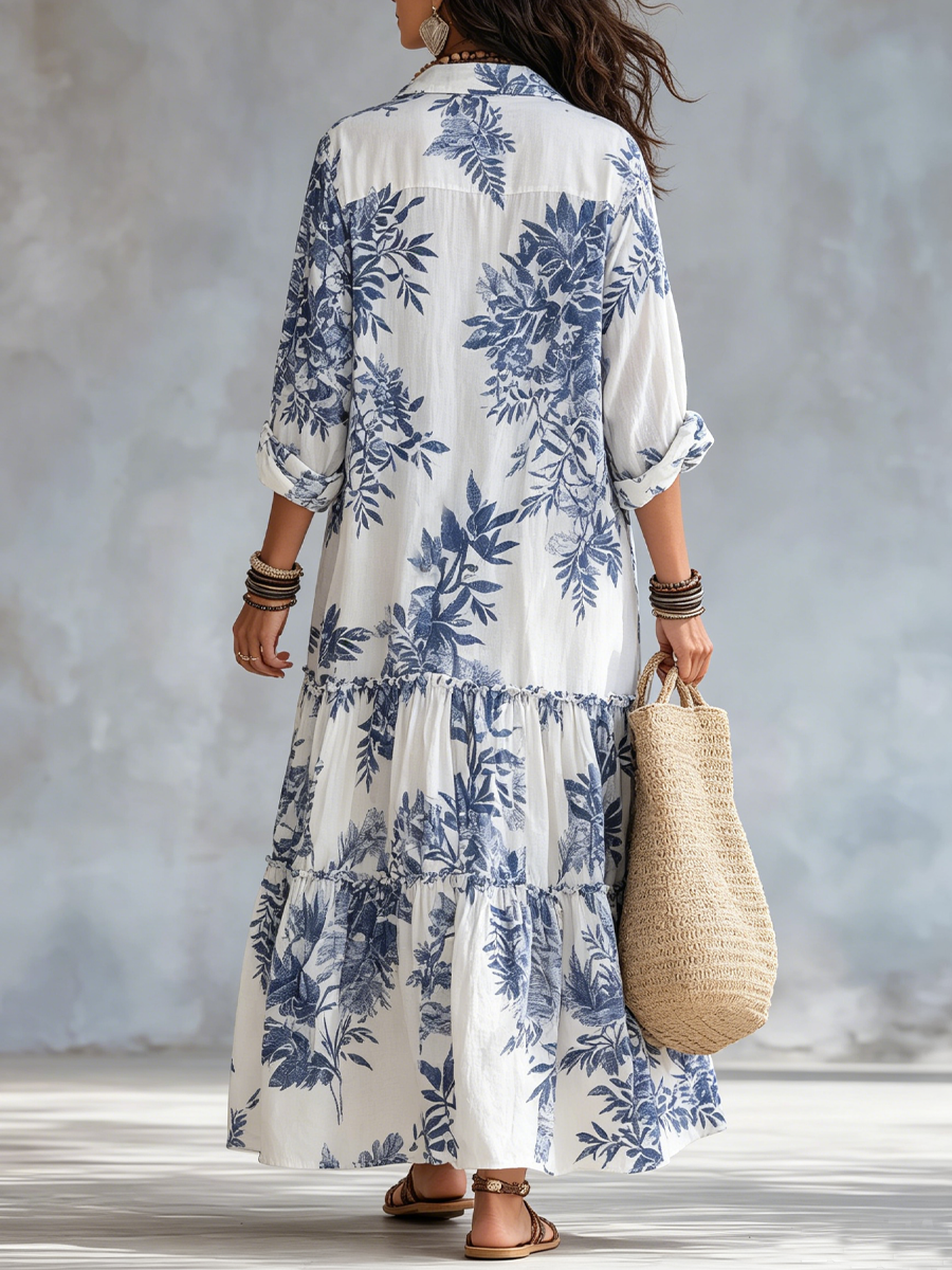ELAINE | ELEGANT FLORAL MAXI DRESS