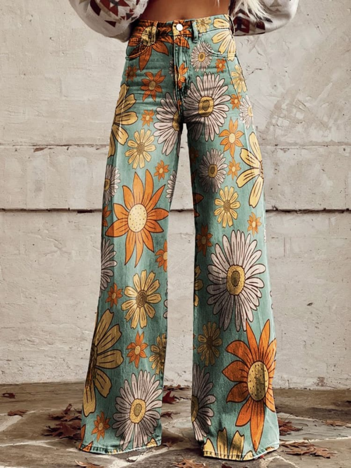 CIRILLA | FLORAL PALAZZO JEANS