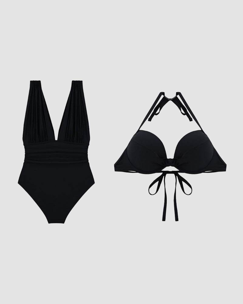 FRANCISCA | SHAPING SWIMSUIT WITH DEEP V-NECK