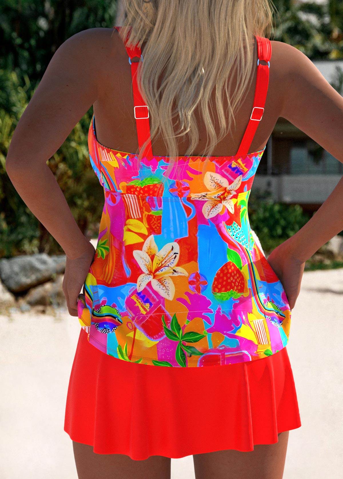 ELEANOR | ELEGANT FLORAL TANKINI SWIMSUIT