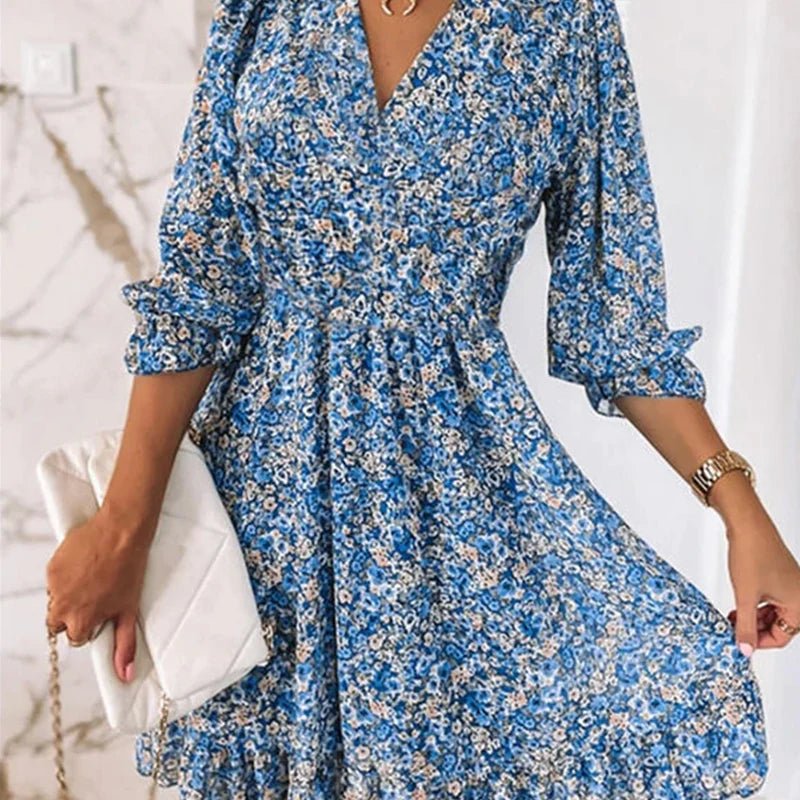 MEGAN | ELEGANT FLORAL MAXI DRESS