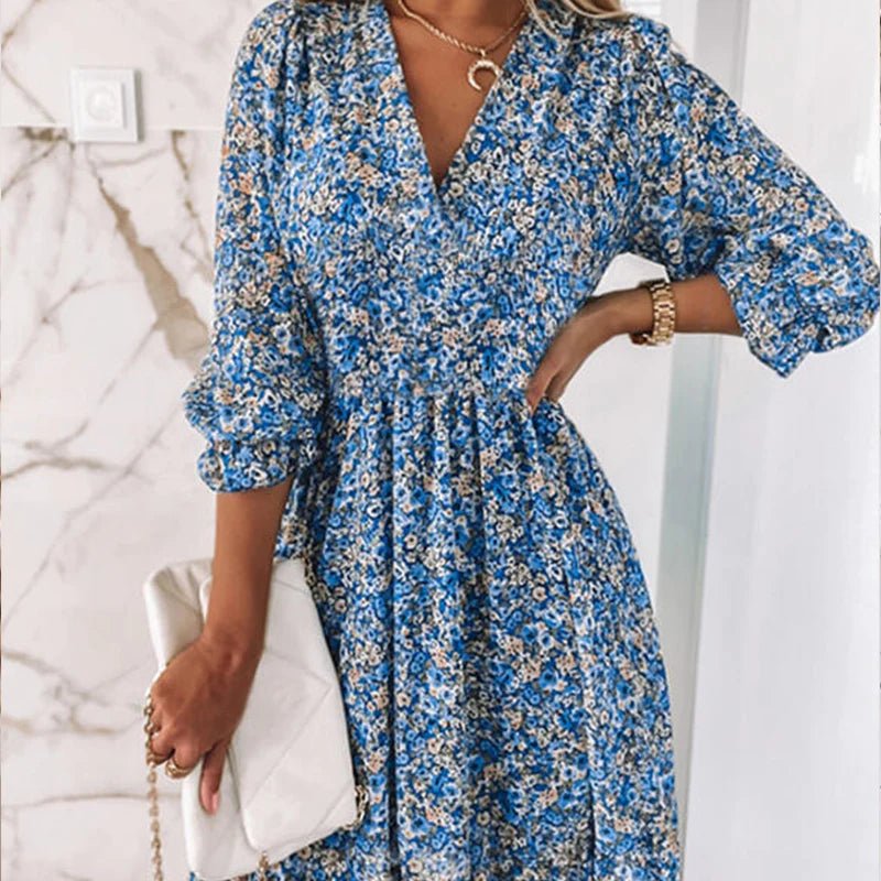 MEGAN | ELEGANT FLORAL MAXI DRESS