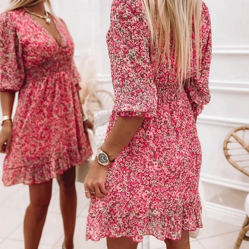 MEGAN | ELEGANT FLORAL MAXI DRESS