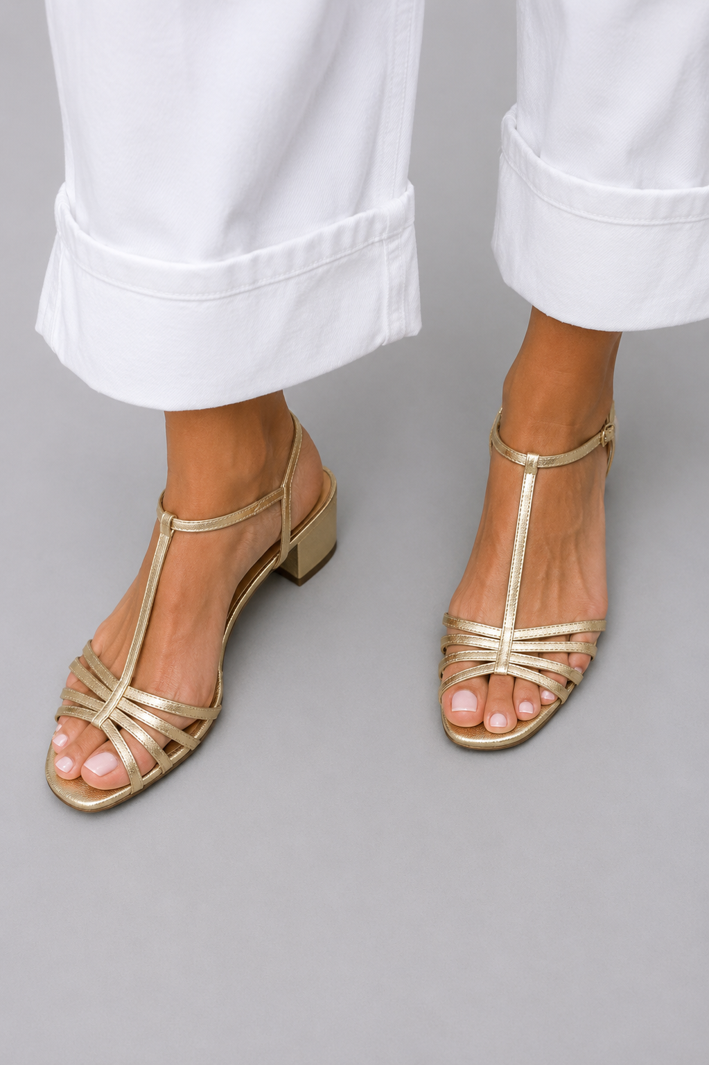 VIVIAN | METALLIC HEELED SANDALS