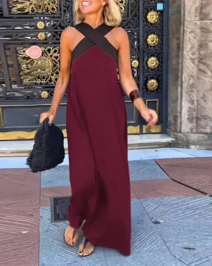 AMY | CROSS-OVER MAXI DRESS