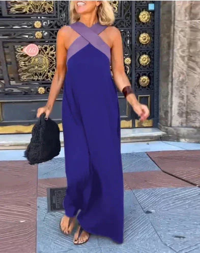AMY | CROSS-OVER MAXI DRESS