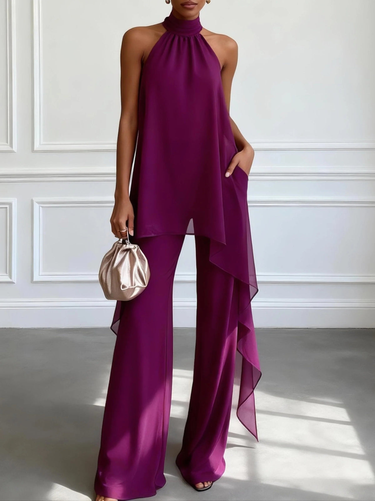 THANDI | SLEEVELESS TOP & TROUSERS SET