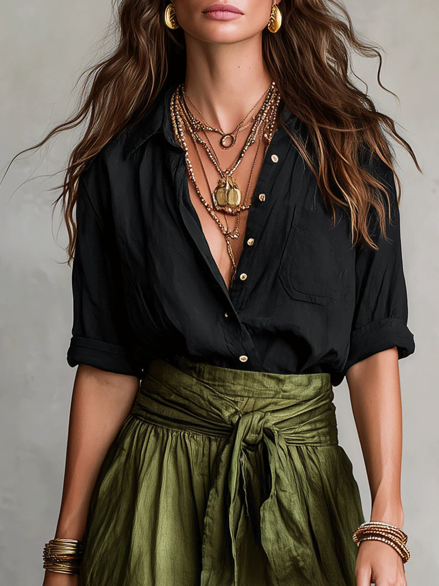 CELIA | SHIRT AND LONG SKIRT SET