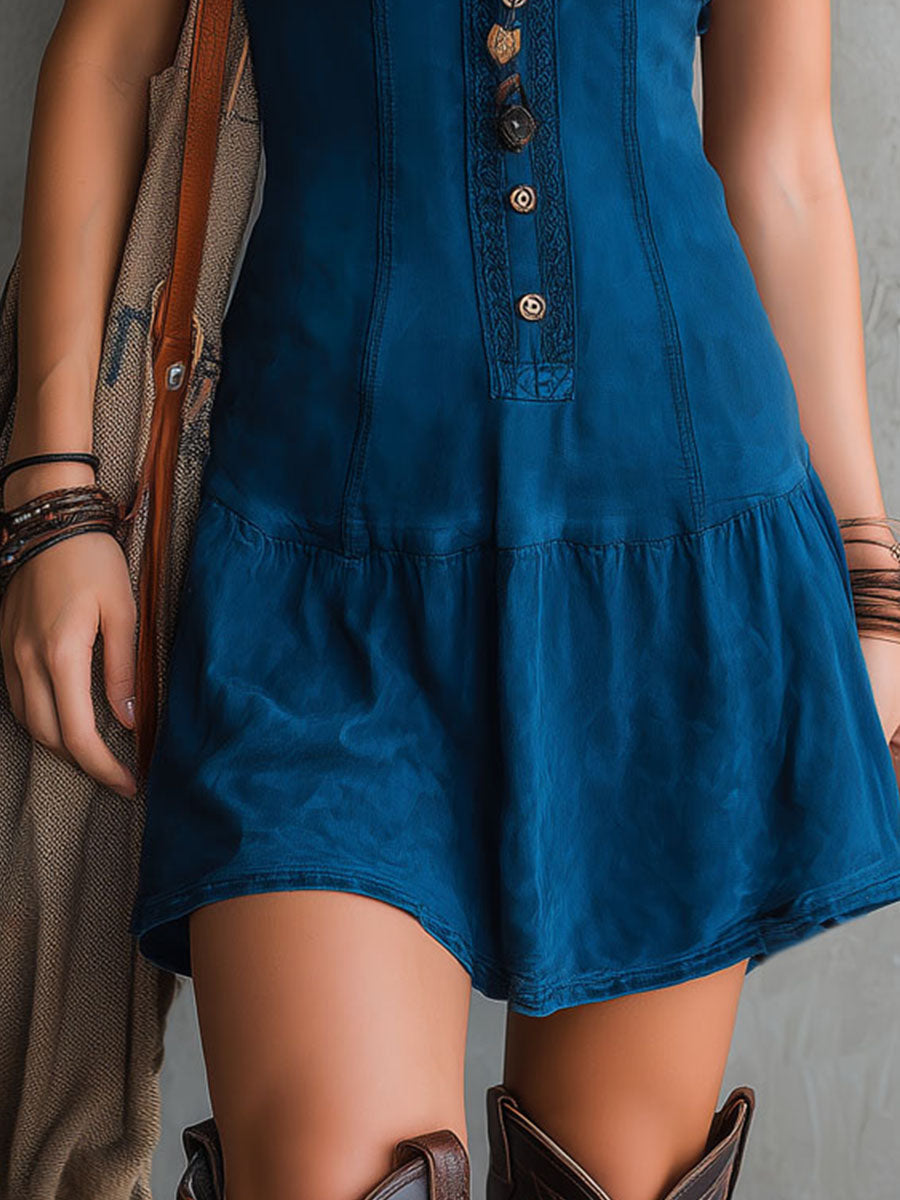 CELIA | SLEEVELESS V-NECK MINI DRESS