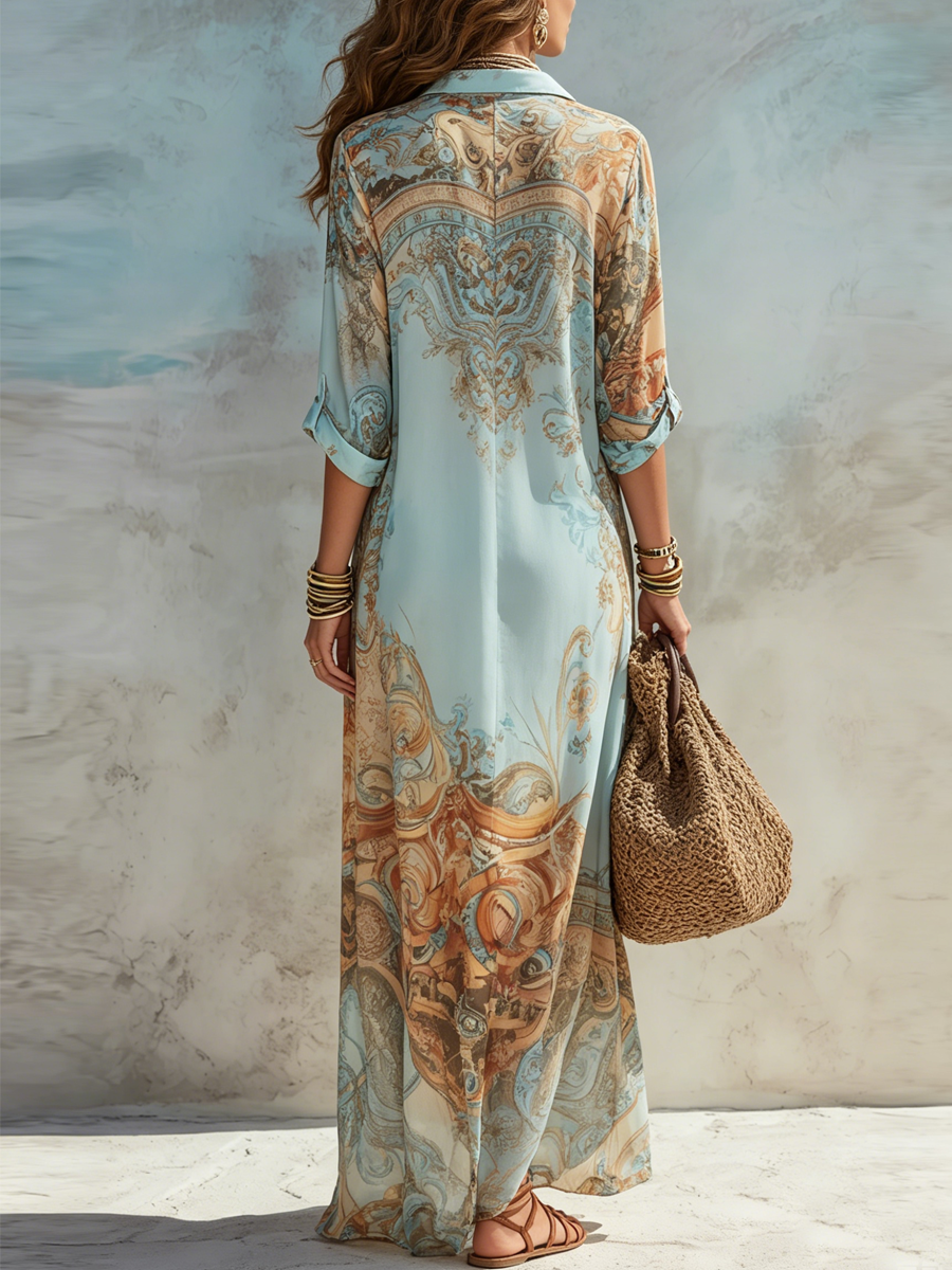 LYRA | BLUE FLORAL MAXI DRESS