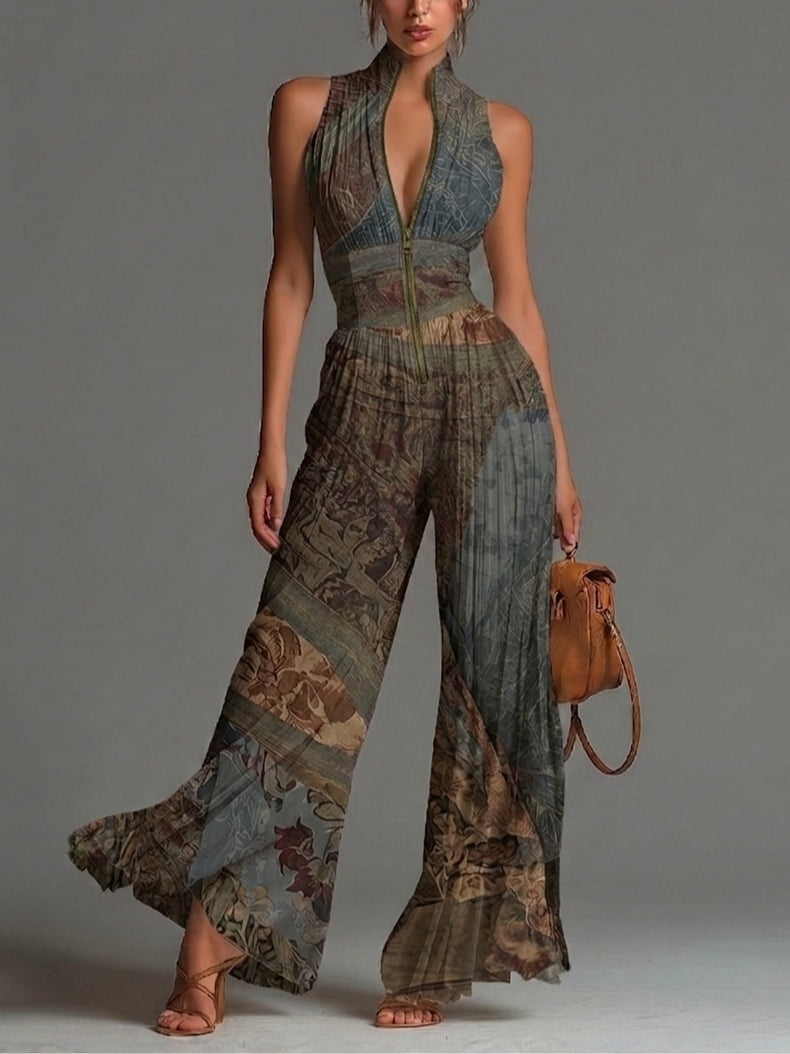 BRONWYN | BOHEMIAN PRINT CHIFFON JUMPSUIT