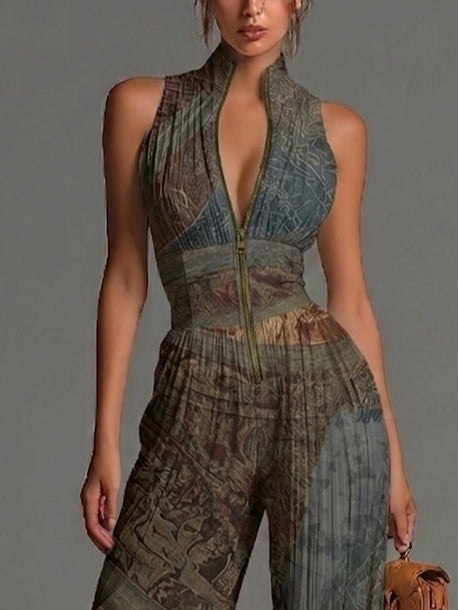 BRONWYN | BOHEMIAN PRINT CHIFFON JUMPSUIT