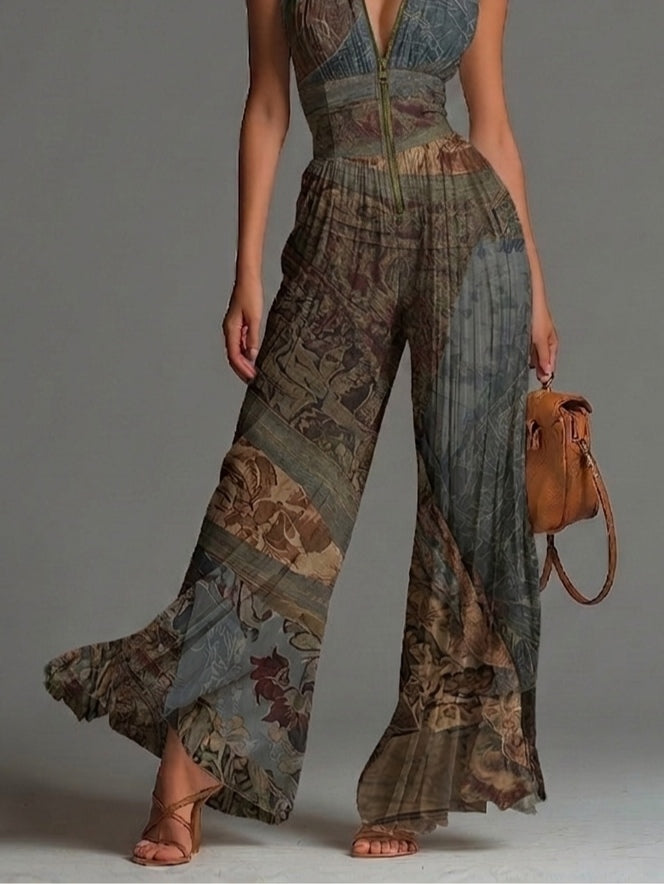 BRONWYN | BOHEMIAN PRINT CHIFFON JUMPSUIT