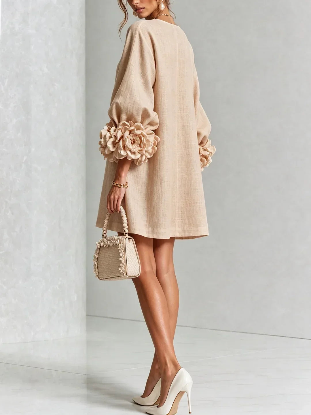 ROSALIE | FLORAL CUFF MINI DRESS