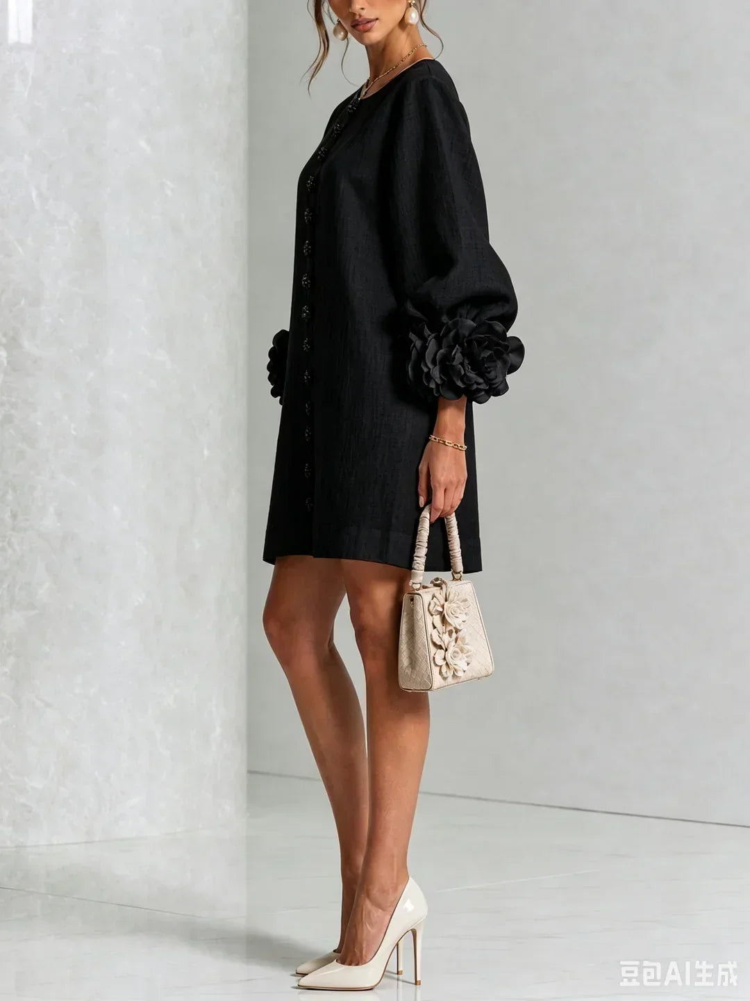 ROSALIE | FLORAL CUFF MINI DRESS
