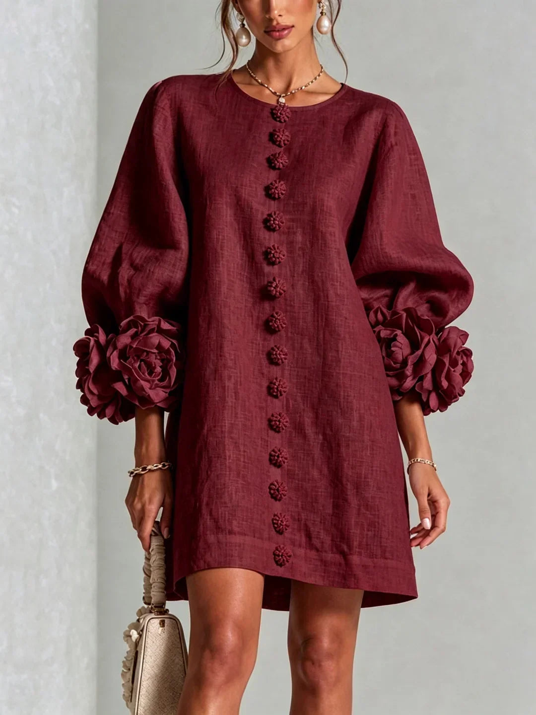 ROSALIE | FLORAL CUFF MINI DRESS