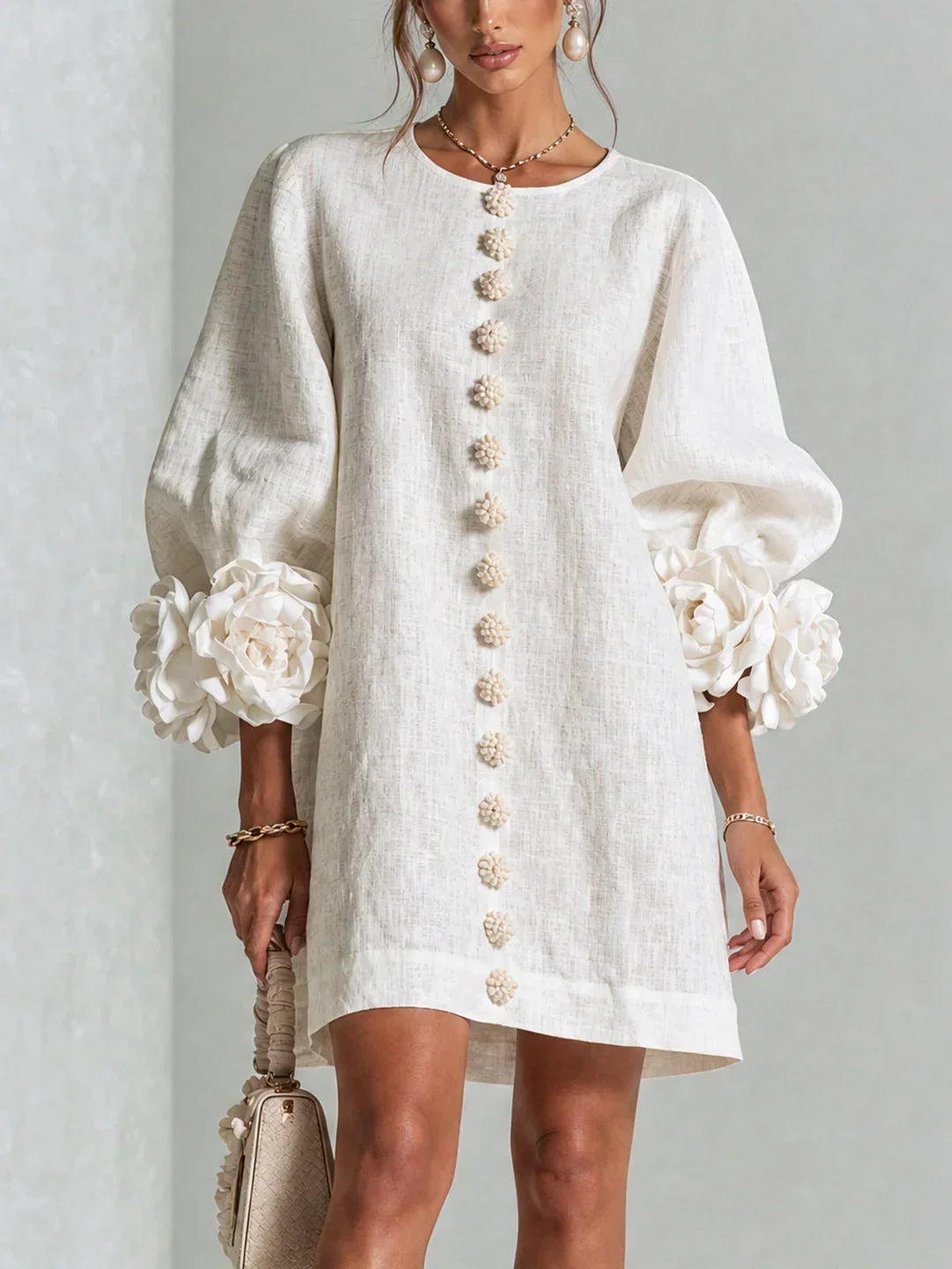 ROSALIE | FLORAL CUFF MINI DRESS