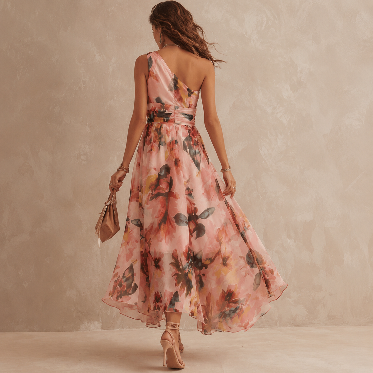 AURORA | ASYMMETRICAL FLORAL DRESS