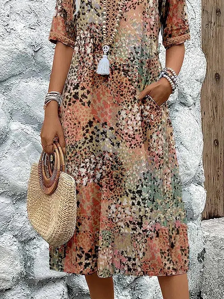 KIRSTEN | VIBRANT FLORAL WRAP MIDI DRESS