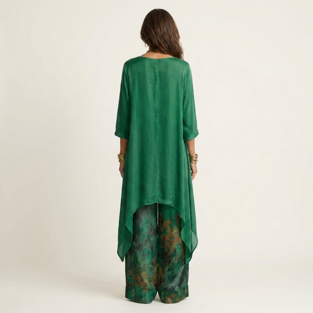 CARIOLA | ASYMMETRICAL COTTON-SILK SET
