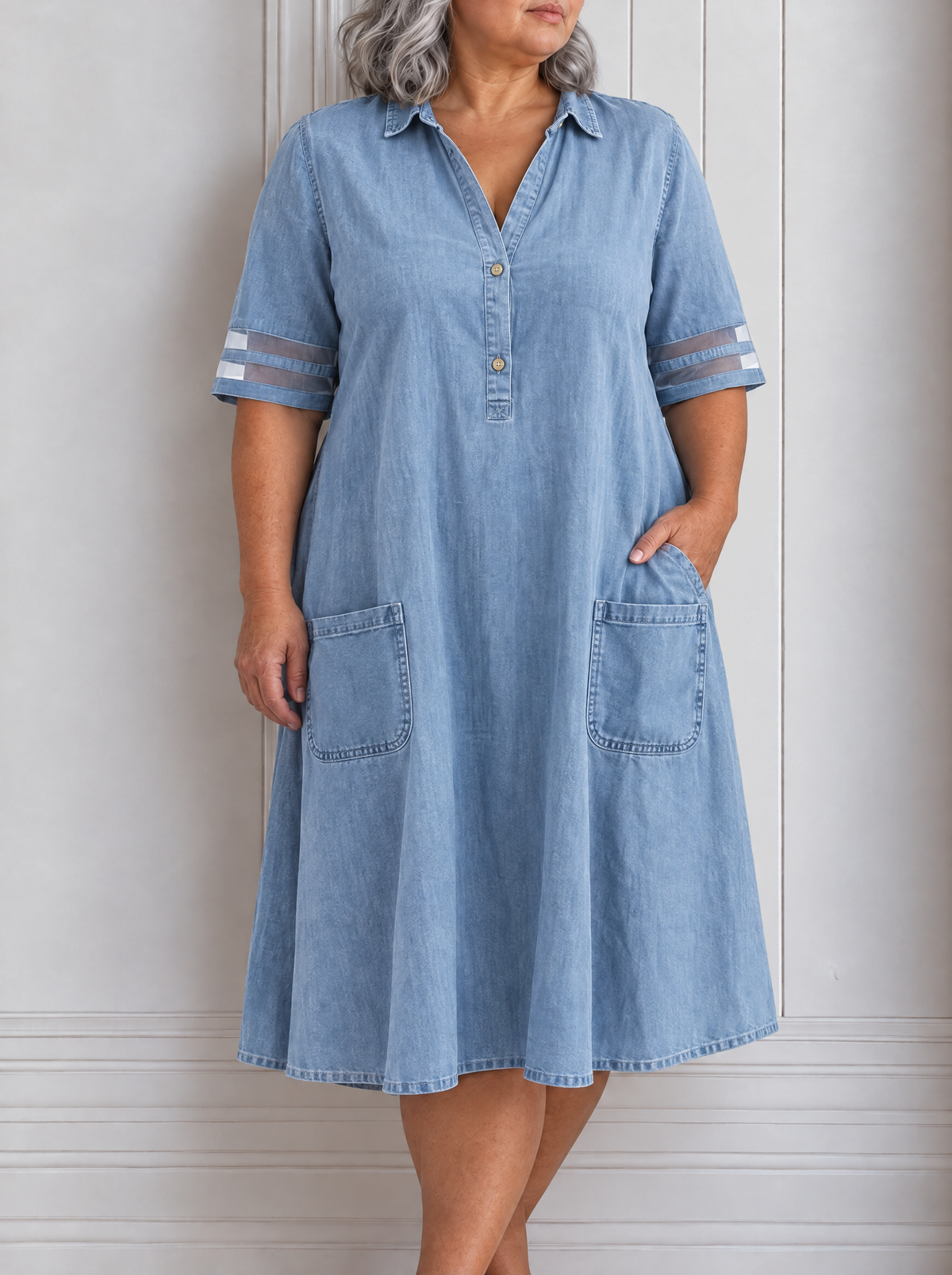 BRITTANY | FIGURE FLATTERING SHIRT DRESS