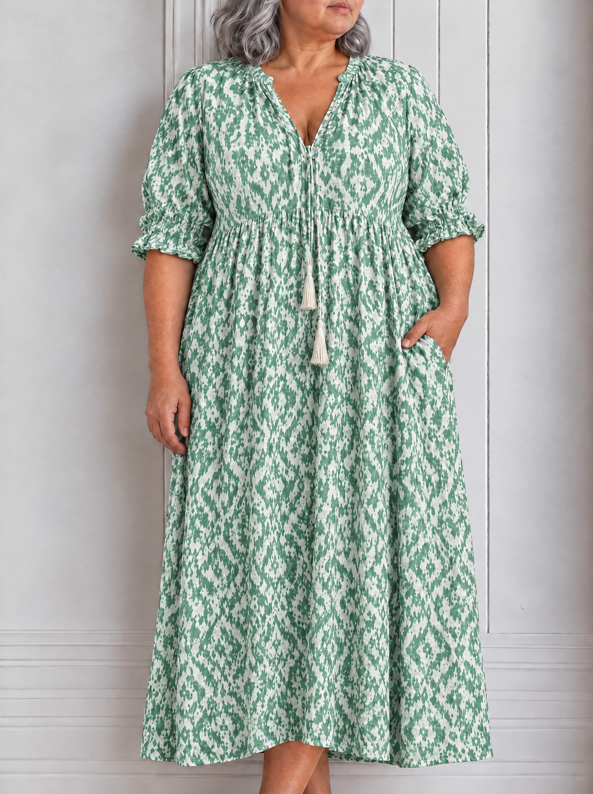 MICHAELA | BOHO TUMMY COVERAGE DRESS