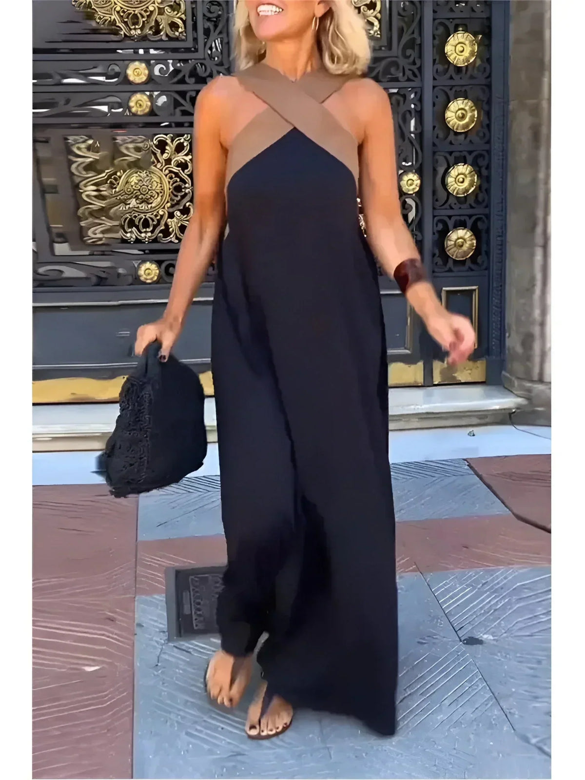 AMY | CROSS-OVER MAXI DRESS