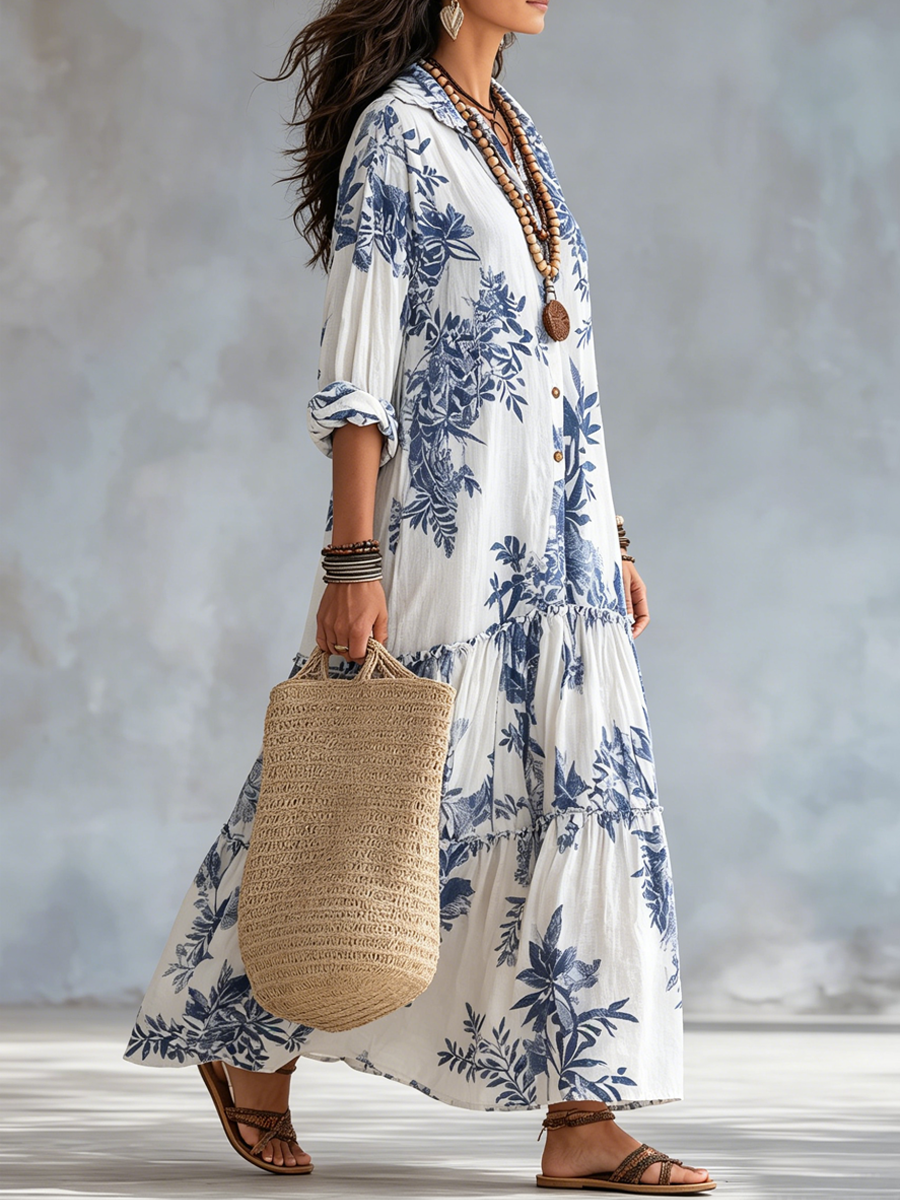 ELAINE | ELEGANT FLORAL MAXI DRESS