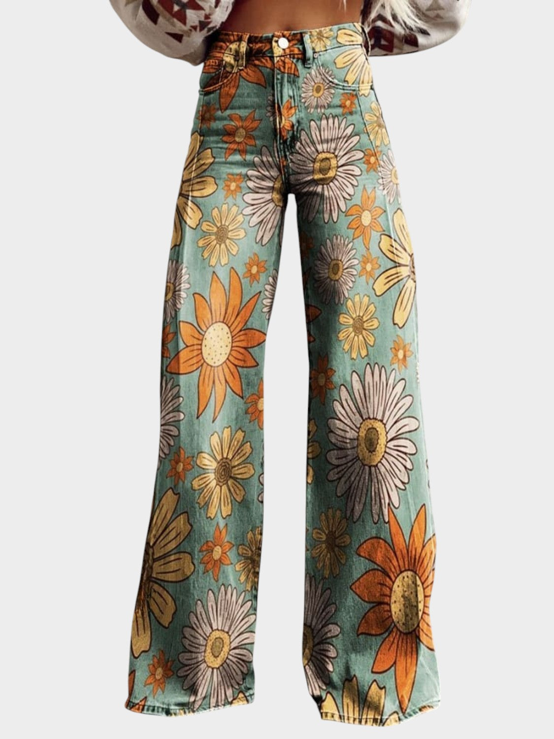 CIRILLA | FLORAL PALAZZO JEANS