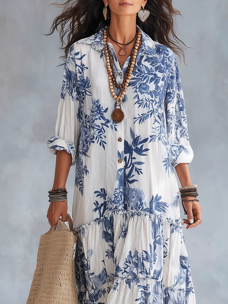 ELAINE | ELEGANT FLORAL MAXI DRESS