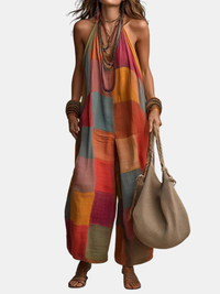 EVA | BOHO HALTER NECK JUMPSUIT