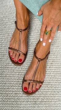 BIANCA | GOLDEN SLIM STRAP SANDALS