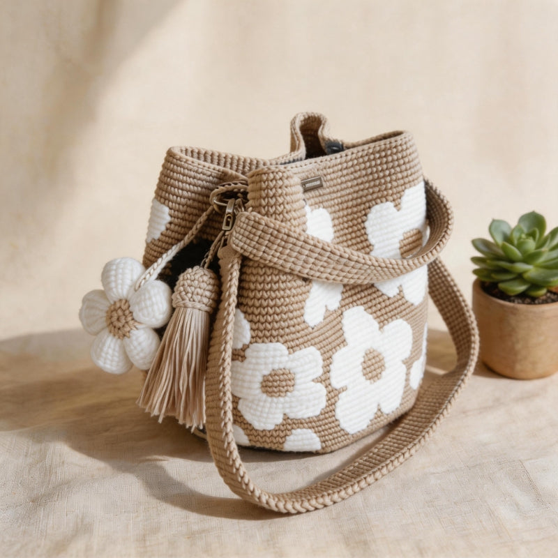 APRIL | HANDMADE CROCHET FLOWER BAG 🌼✨