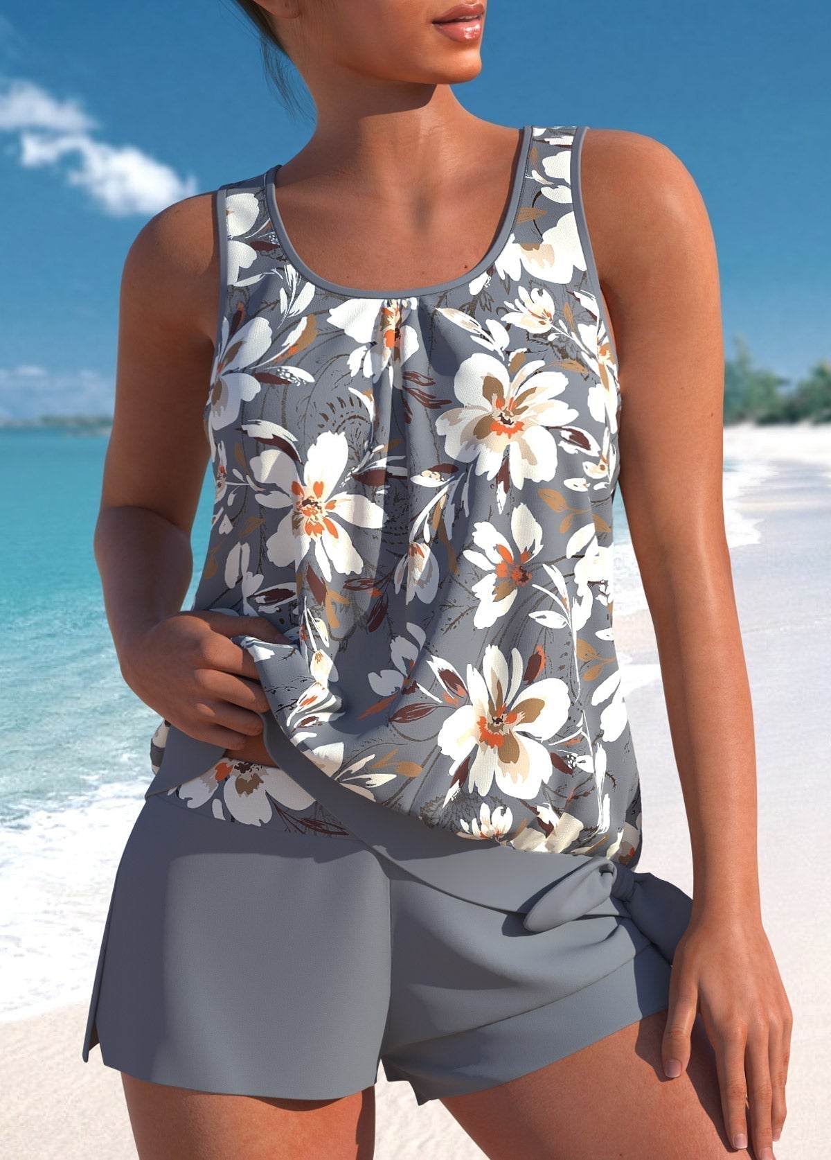 HELENA | ELEGANT FLORAL TANKINI SET FOR WOMEN