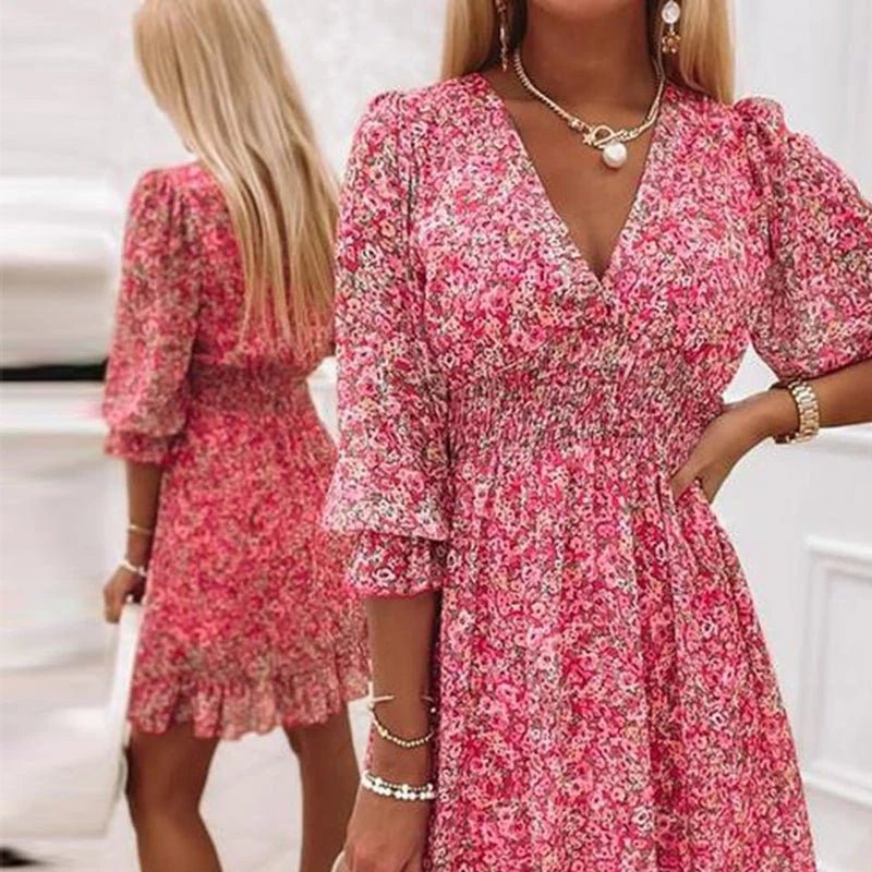MEGAN | ELEGANT FLORAL MAXI DRESS
