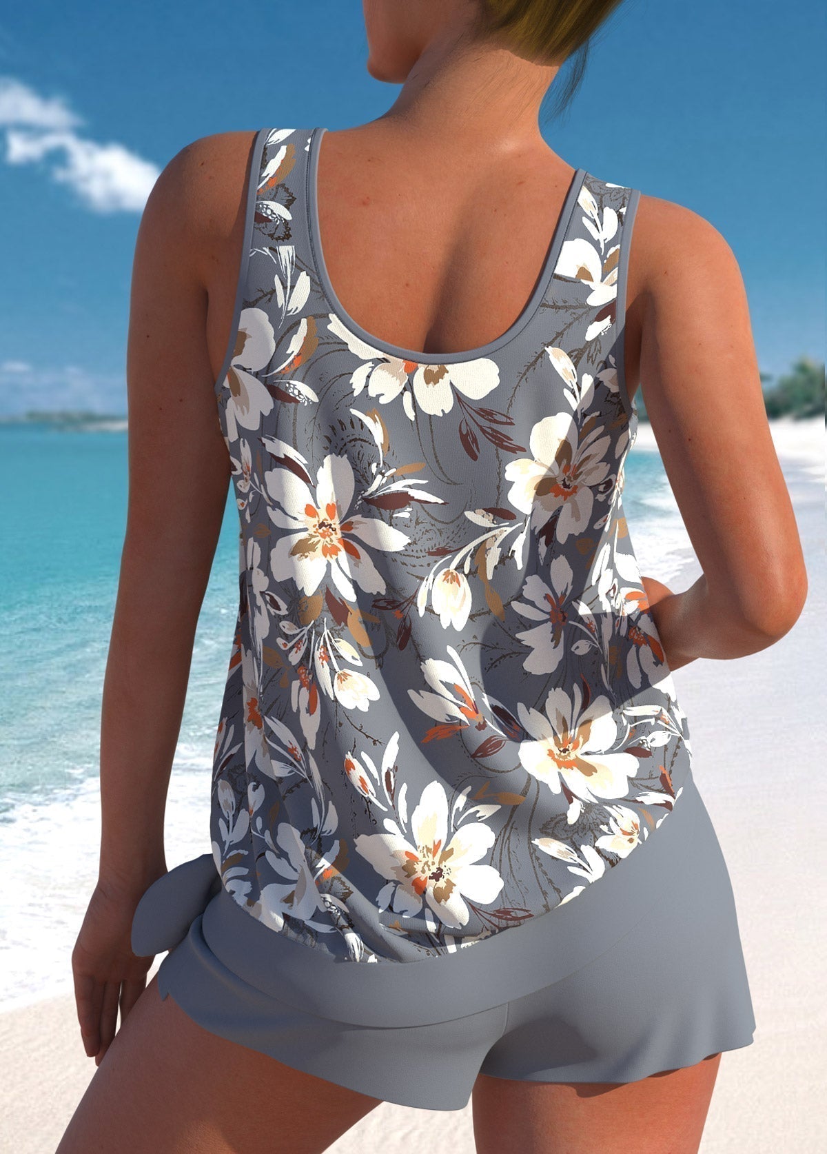 HELENA | ELEGANT FLORAL TANKINI SET FOR WOMEN
