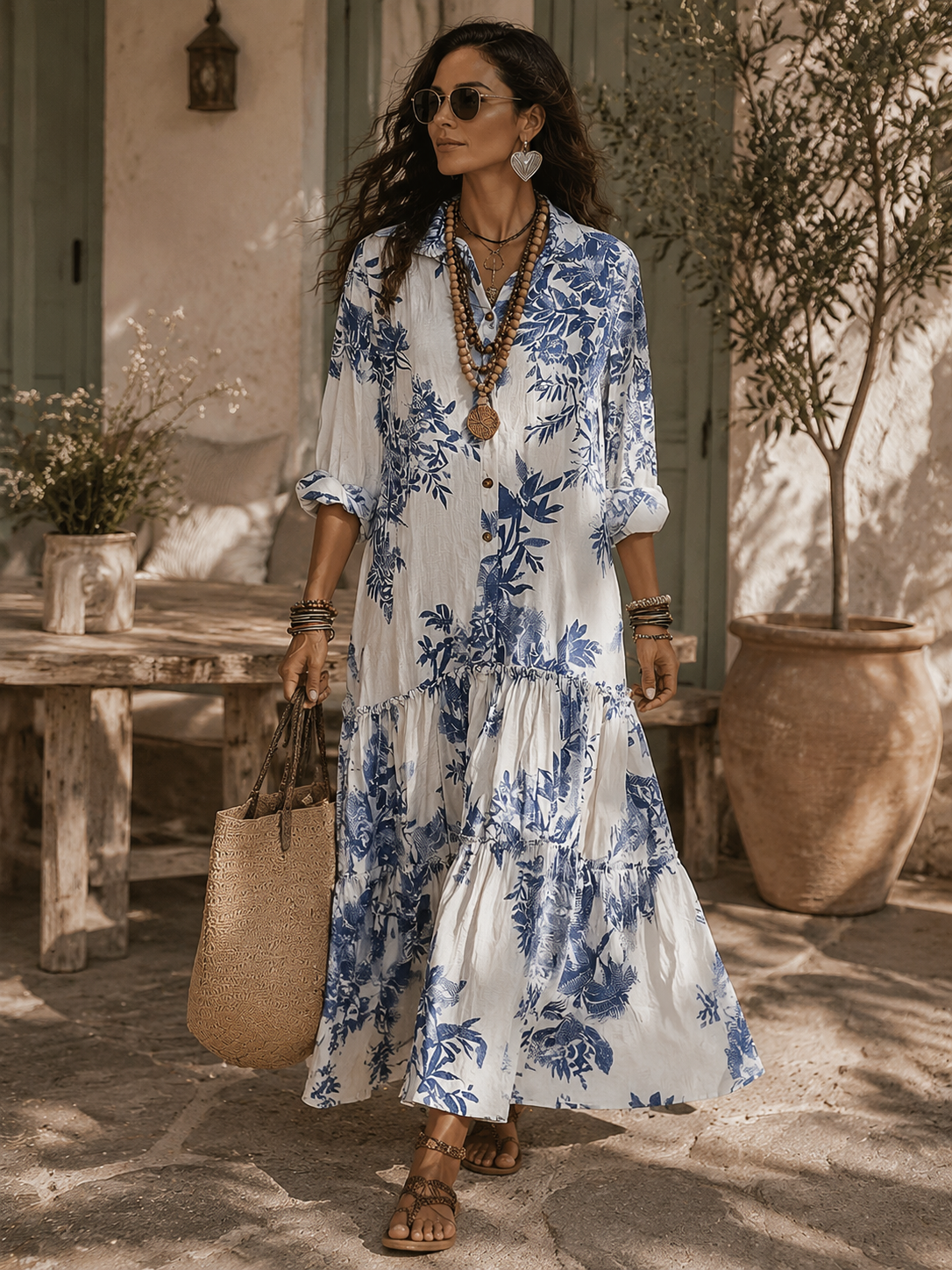 ELAINE | ELEGANT FLORAL MAXI DRESS