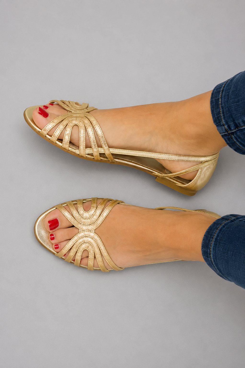 ÉLÉONORE | GOLDEN SLIDE SANDALS