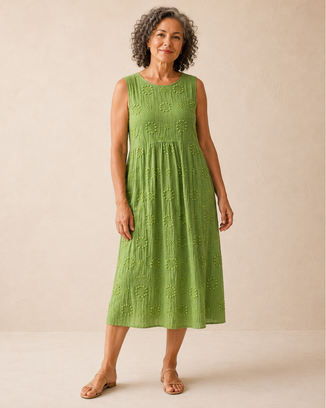 BIANCA | SLEEVELESS MAXI DRESS WITH POCKETS