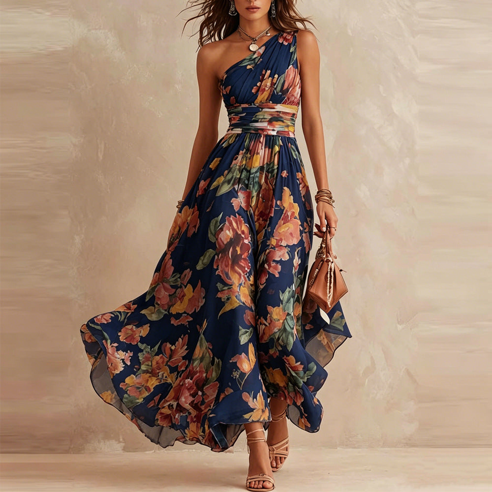 AURORA | ASYMMETRICAL FLORAL DRESS