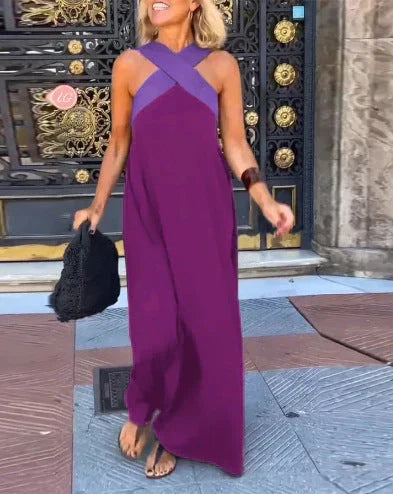 AMY | CROSS-OVER MAXI DRESS