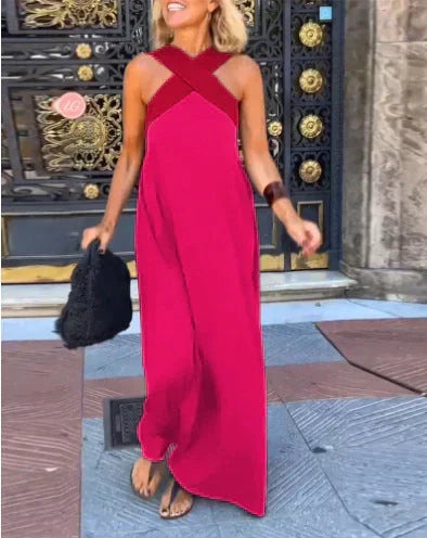 AMY | CROSS-OVER MAXI DRESS