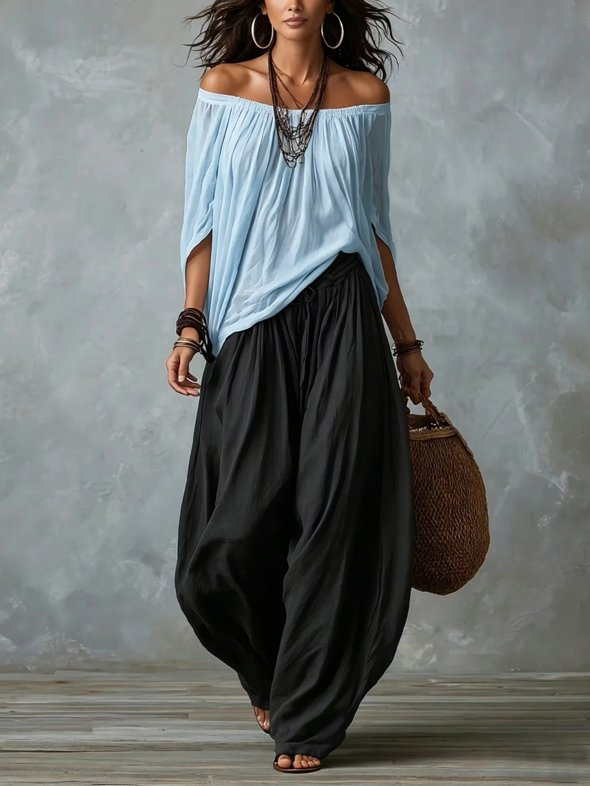 TANIA | RELAXED OFF-THE-SHOULDER SET