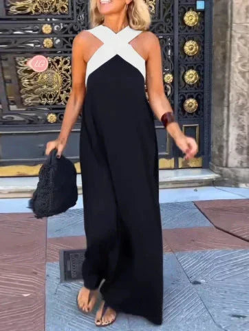 AMY | CROSS-OVER MAXI DRESS