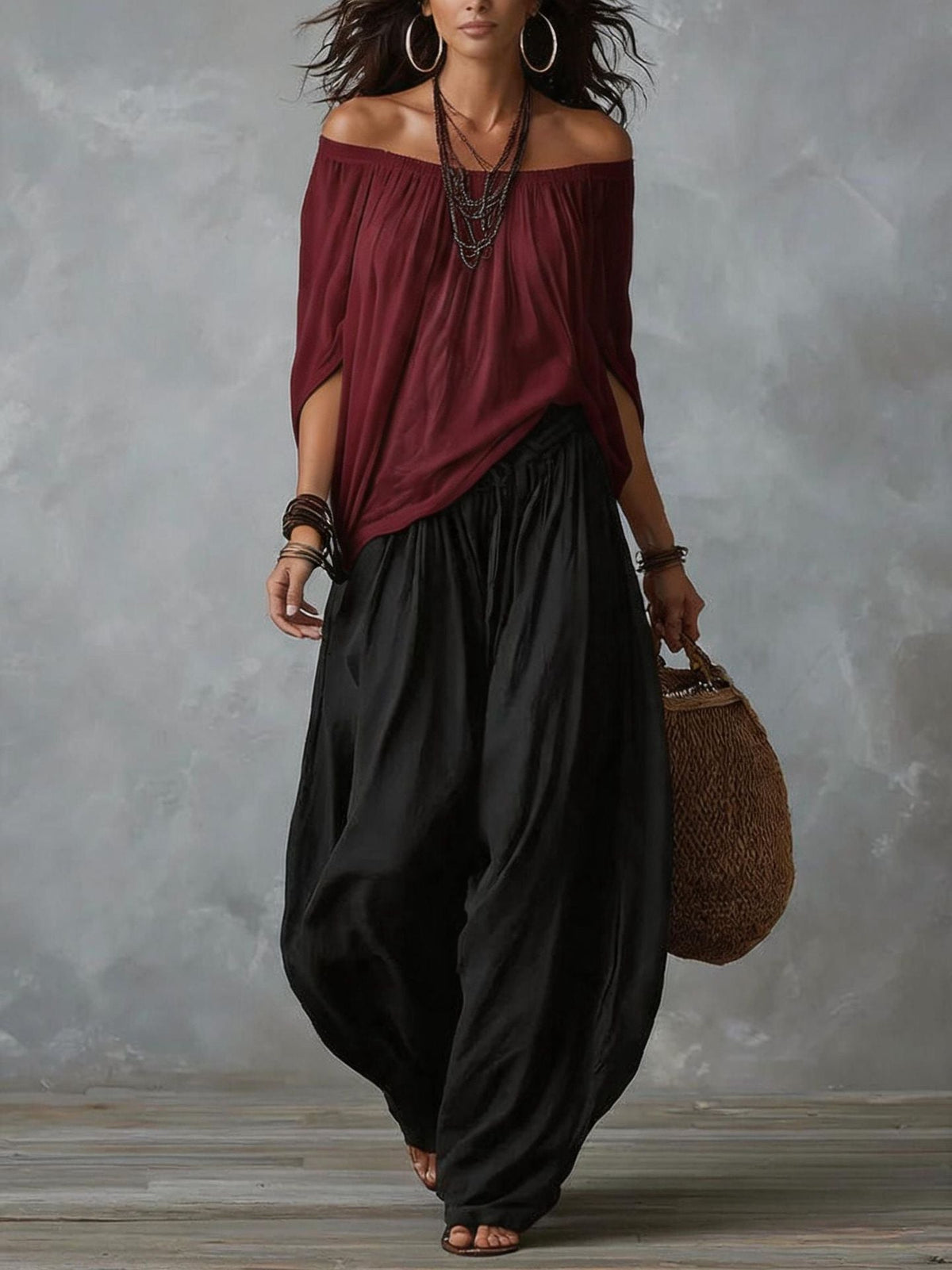 TANIA | RELAXED OFF-THE-SHOULDER SET