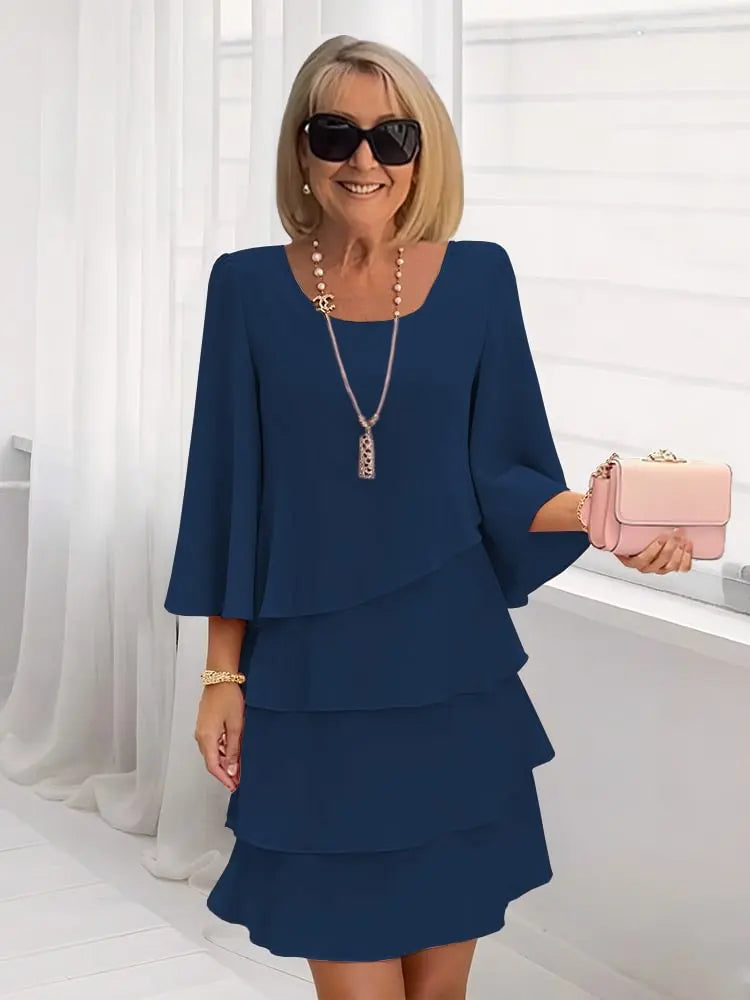 CATHERINE | ELEGANT RUFFLED DRESS