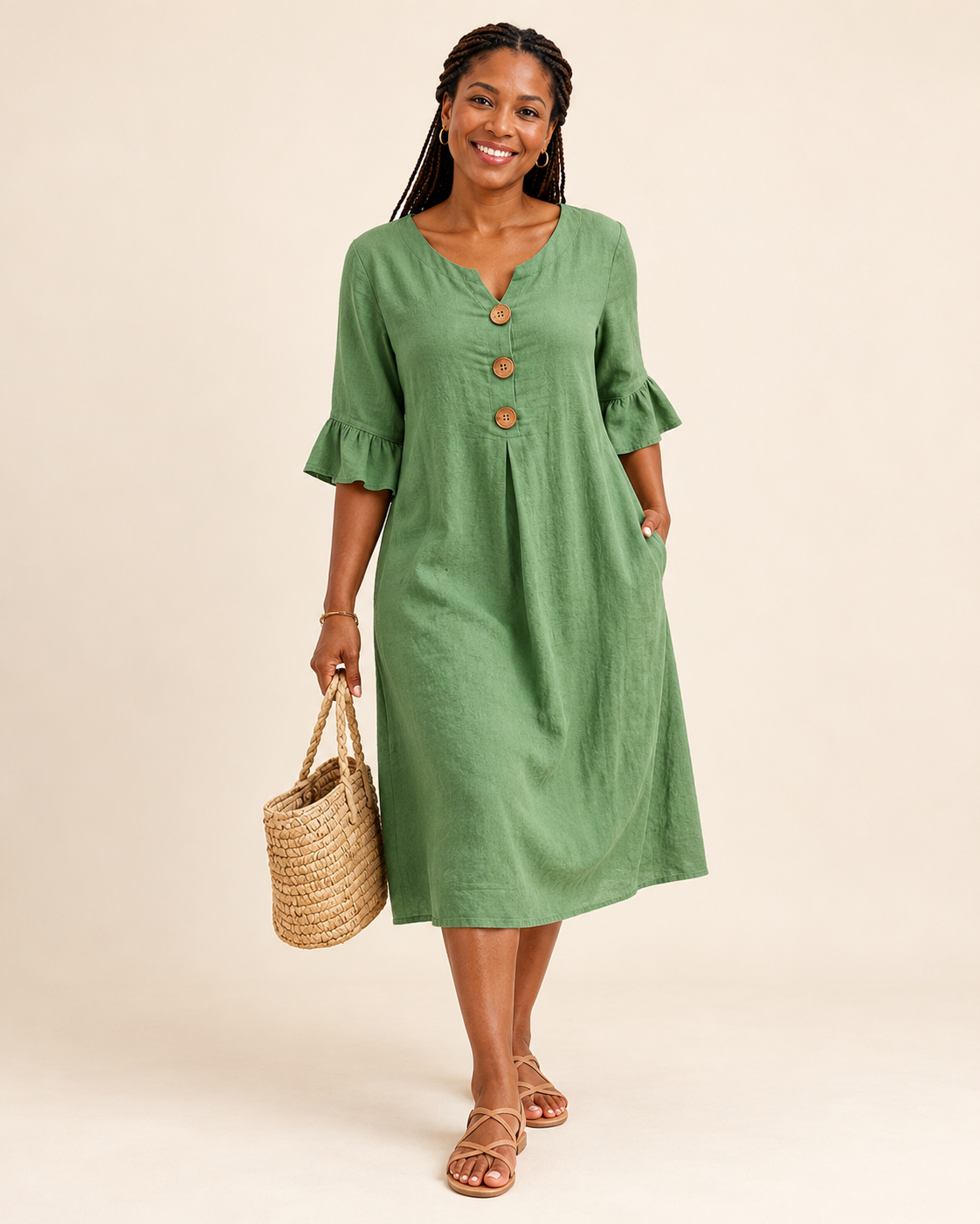 CHANTÉ | LONG SLEEVE TEXTURED DRESS