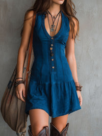CELIA | SLEEVELESS V-NECK MINI DRESS